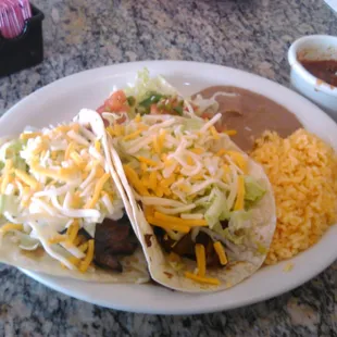 Fajita lunch plate