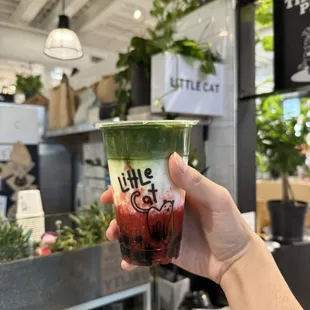 Strawberry Matcha Boba