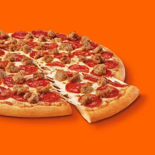 a half eaten pizza