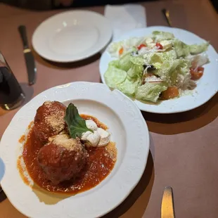 The meatballs and salad- you have to get both