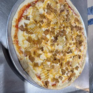 Chicken and Waffles Pizza