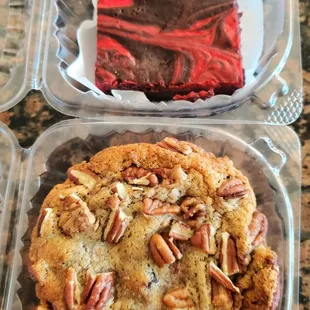 Red Velvet Cheesecake Brownie &amp; Pecan Chip Cookies
