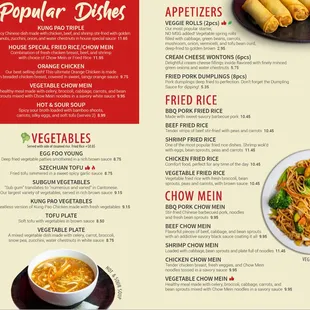 New menu: popular dishes!