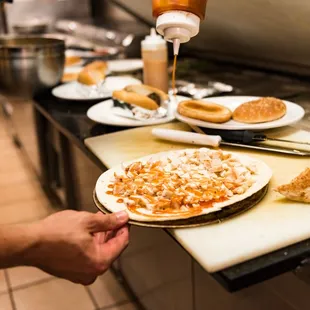 interior, pizza