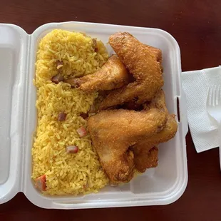 Chicken wing with fried rice - my usual dish