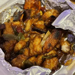 Orange chicken. So nasty and soggy. EW!!!