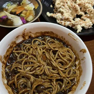 Jjajangmyun, pork tangsooyuk