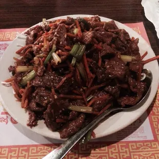 Mongolian Beef. Best ever. Huge portion.