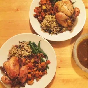 I bought these cornish hens for Thanksgiving dinner. They were perfect for individual plates. Super moist and tender!
