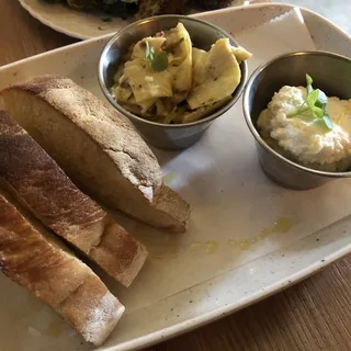 Truffle Marinated Artichoke Bruschetta