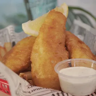 Alaskan cod fish and chips