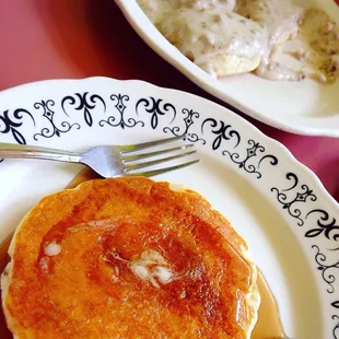 Butter milk pancake and biscuits  &amp; gravy