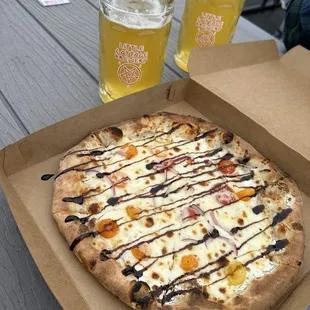 Pizza and beer