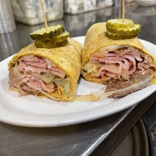 two sandwiches on a plate