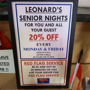 Senior Nights &amp; Red Flag Service