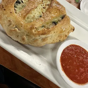 Huge Veggie Stromboli. Hot, fresh, tasty, &amp; enough for 2 meals