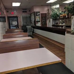 the inside of a restaurant