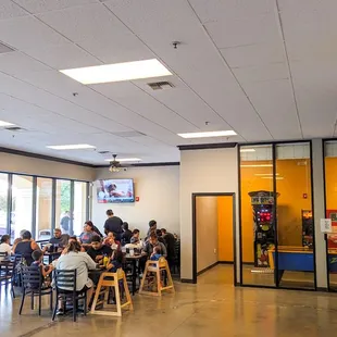 the inside of a restaurant