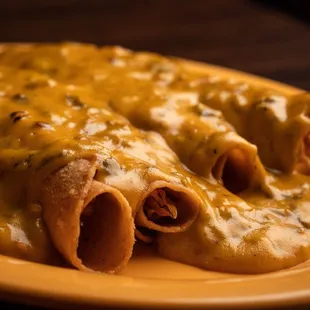 Flautas With Cheese Sauce