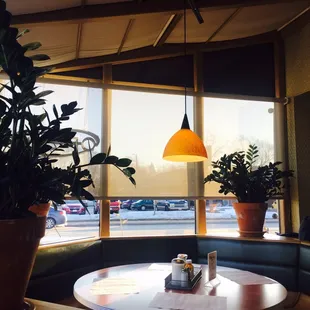 Atmospheric seating in the corner