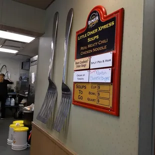 a menu for a little diner xpress