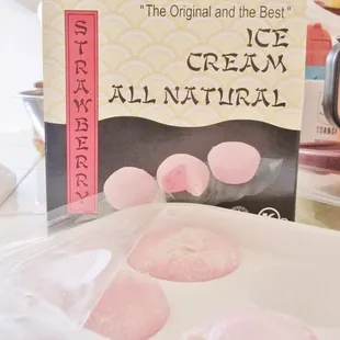 Mochi Ice Cream....they have it in a Variety of Flavors, Green Tea and Strawberry are my Favorites!