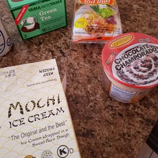 the contents of a frozen yogurt