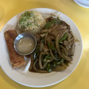 Lunch special Mongolian beef!