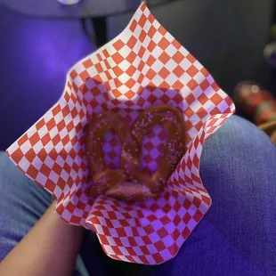 Soft pretzel minus mustard