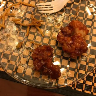 a plate of food on a table