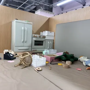 "Upstairs" play kitchen