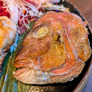 Grilled Red Snapper Head