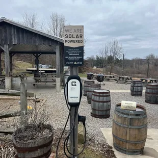 an electric charging station