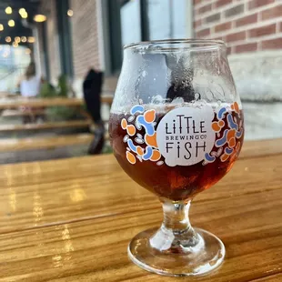 a glass of beer