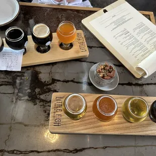 a flight of beers