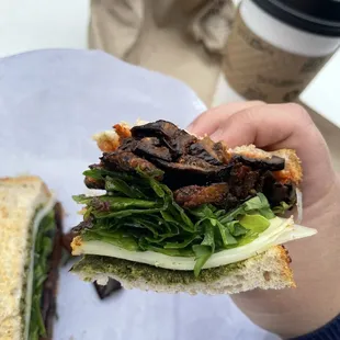 Nichelle sandwich and a chai