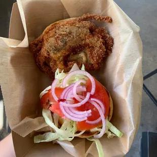 Soft shell crab sandwich