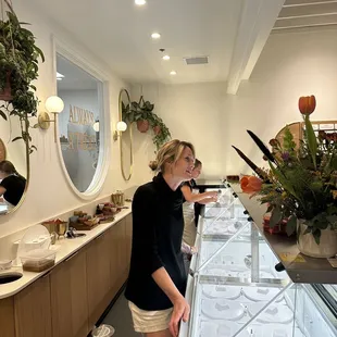 Meghan Koll taking orders at Little in