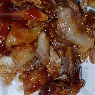 The whole rib tips was fat basically