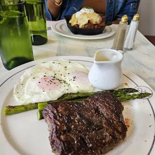 steak and eggs