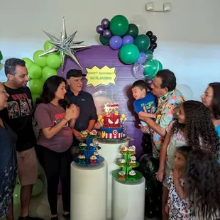 Blowing out the candles