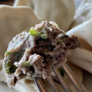 The filling of khinkali