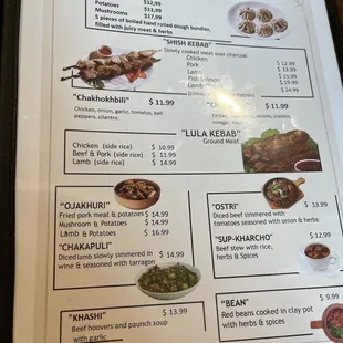 menu, sushi and sashimi