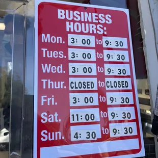 Business hours