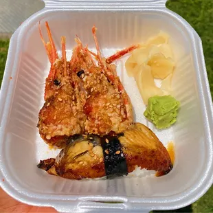 Unagi H/R Eel Sushi fried Sweet Shrimp Sushi heads  @houstonareyouhungry