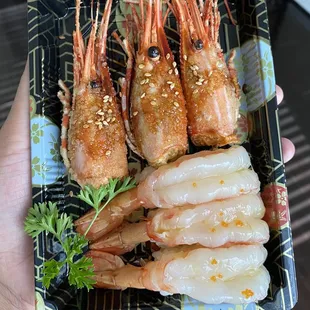 Yummyyyyy my favorite Sweet Shrimp Sushi @houstonareyouhingry on insta