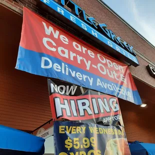 a sign for a restaurant