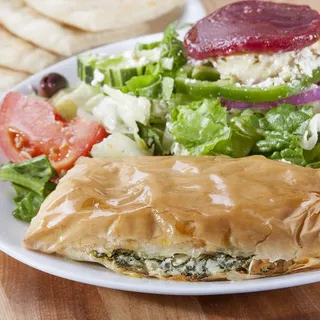 Spinach Pie with Greek Salad