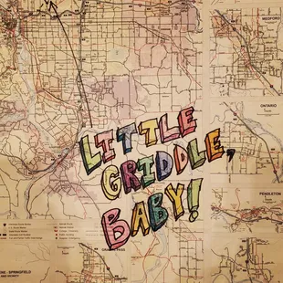 Map decor inside Little Griddle