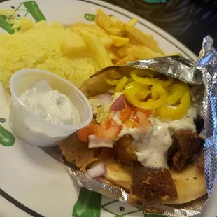 Lamb Gyro Pita Plattet